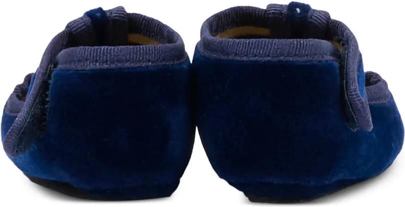 Pisamonas Fluwelen babyschoentjes met klittenband Blauw - Foto 3
