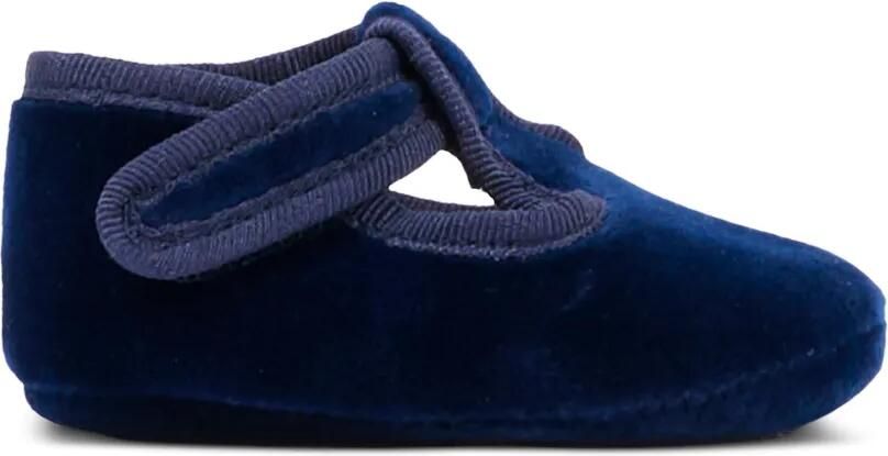 Pisamonas Fluwelen babyschoentjes met klittenband Blauw - Foto 4