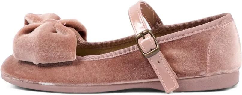 Pisamonas Fluwelen ballerina's met strikdetail Roze - Foto 3