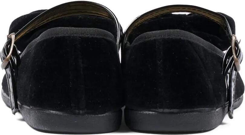 Pisamonas Fluwelen ballerina's met strikdetail Zwart - Foto 3