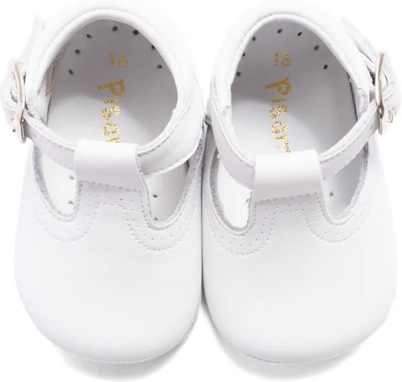 Pisamonas Leren babyschoentjes met gesp Wit - Foto 2