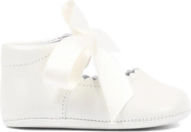 Pisamonas scalloped ribbon-fastening ballet flats Beige - Foto 3