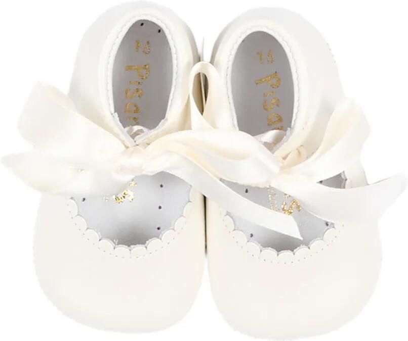 Pisamonas scalloped ribbon-fastening ballet flats Beige - Foto 2