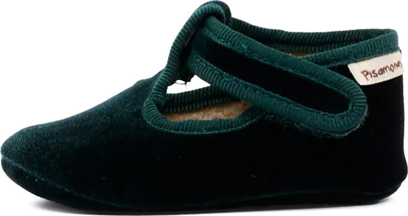 Pisamonas velvet touch-strap pre-walkers Groen