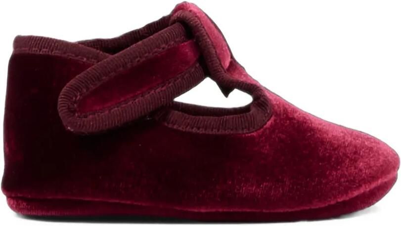 Pisamonas velvet touch-strap pre-walkers Rood
