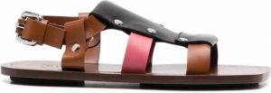 Plan C Leren sandalen Zwart