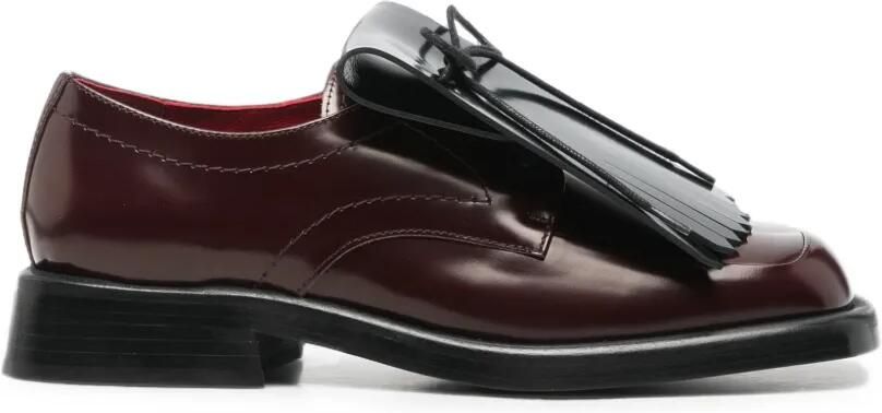 Plan C Derby schoenen met franje Rood