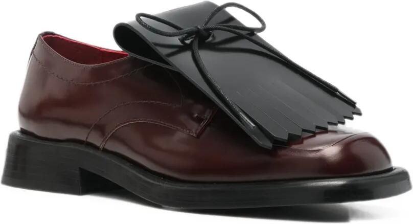 Plan C Derby schoenen met franje Rood - Foto 2