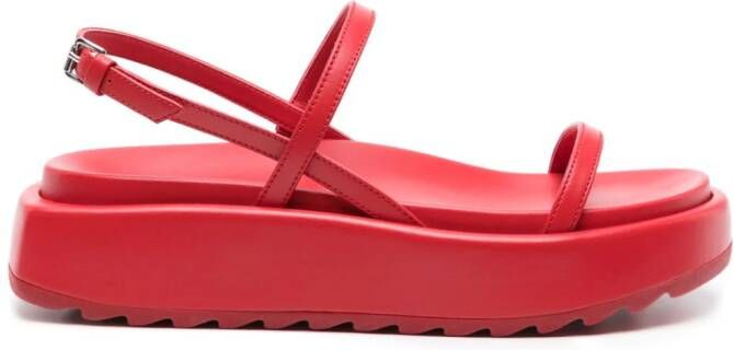 Plan C Sandalen met chunky zool Rood