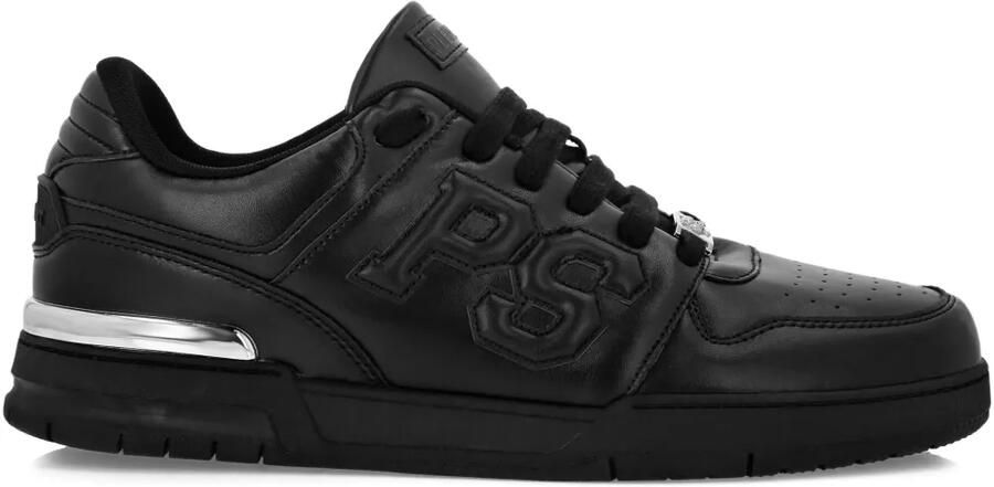 Plein Sport Andrika leren sneakers met logo Zwart