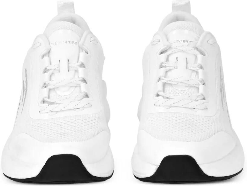 Plein Sport Mesh sneakers met metallic streep Wit - Foto 3
