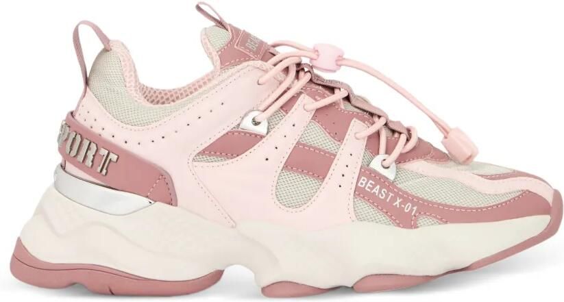 Plein Sport Runner Beast X-01 sneakers met vlakken Roze