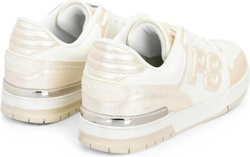 Plein Sport Sneakers met geperforeerd krokodillen-reliëf Wit - Foto 4
