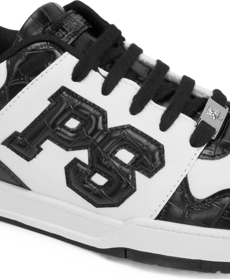 Plein Sport Sneakers met krokodillen-reliëf en geperforeerde neus Wit - Foto 2