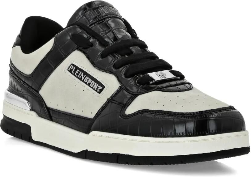 Plein Sport Sneakers met vlakken en krokodillen-reliëf Zwart - Foto 4