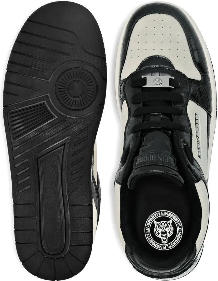 Plein Sport Sneakers met vlakken en krokodillen-reliëf Zwart - Foto 3