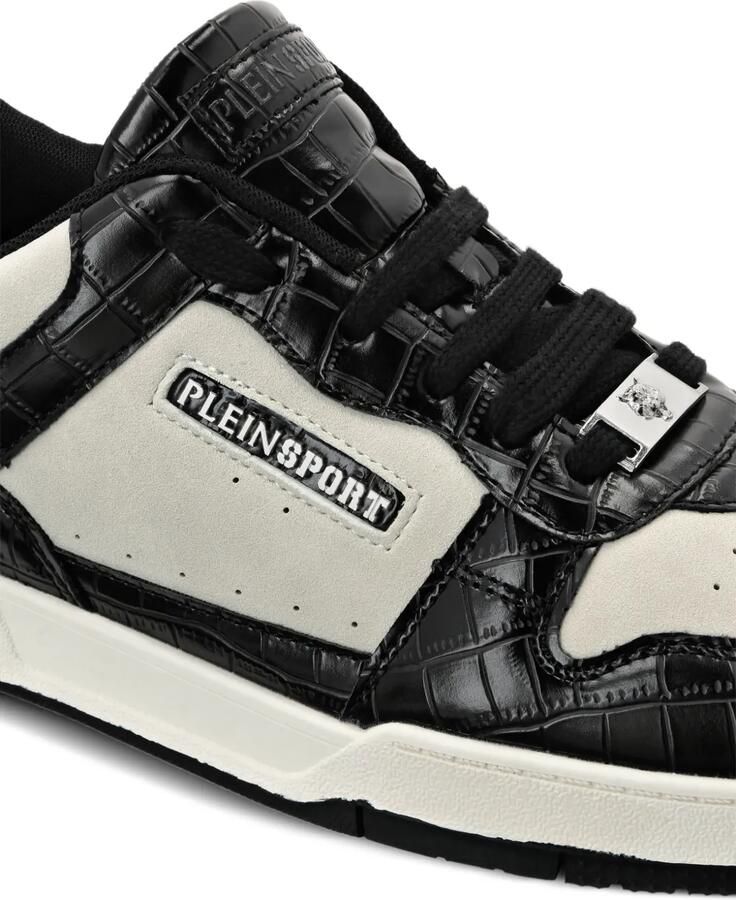 Plein Sport Sneakers met vlakken en krokodillen-reliëf Zwart - Foto 2