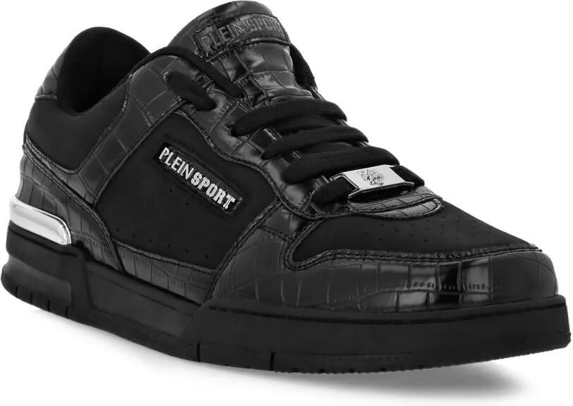 Plein Sport Sneakers met vlakken en krokodillen-reliëf Zwart - Foto 3