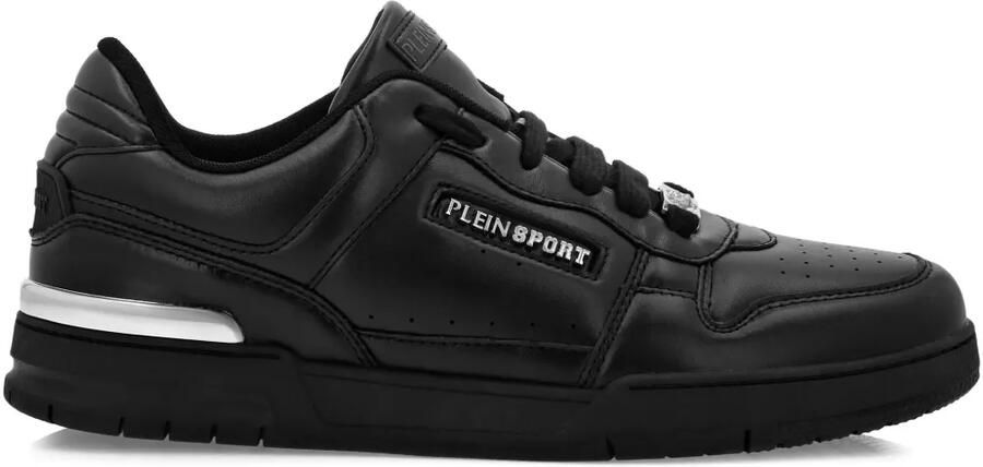 Plein Sport Tiger.X leren sneakers met logoplakkaat Zwart