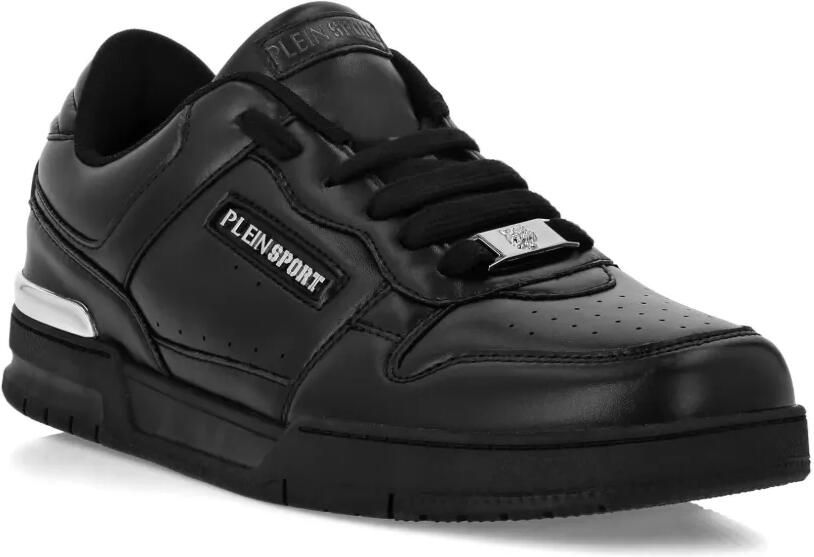 Plein Sport Tiger.X leren sneakers met logoplakkaat Zwart - Foto 4