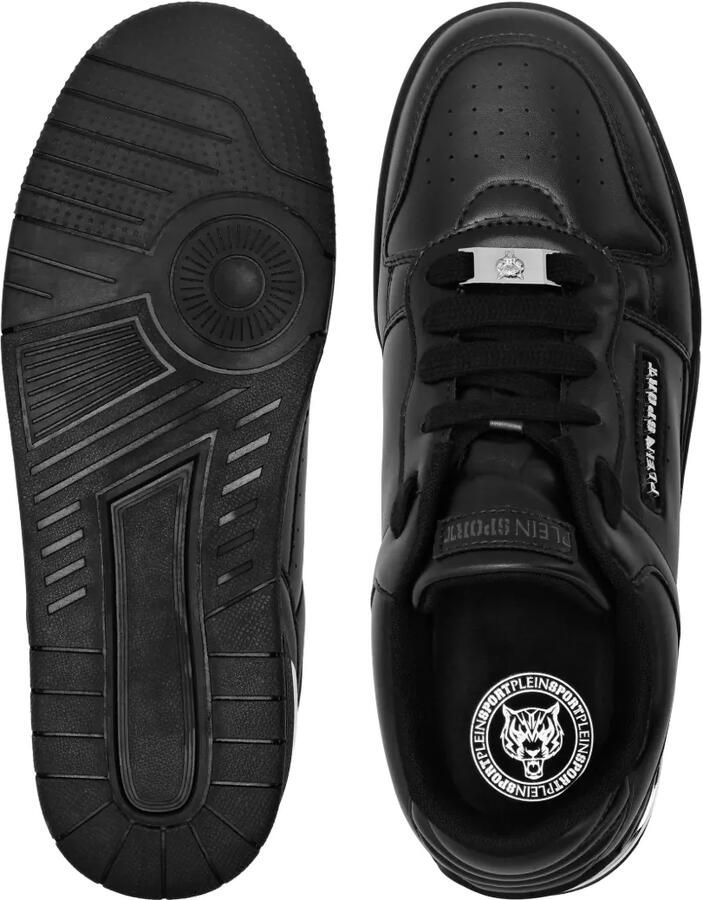 Plein Sport Tiger.X leren sneakers met logoplakkaat Zwart - Foto 3