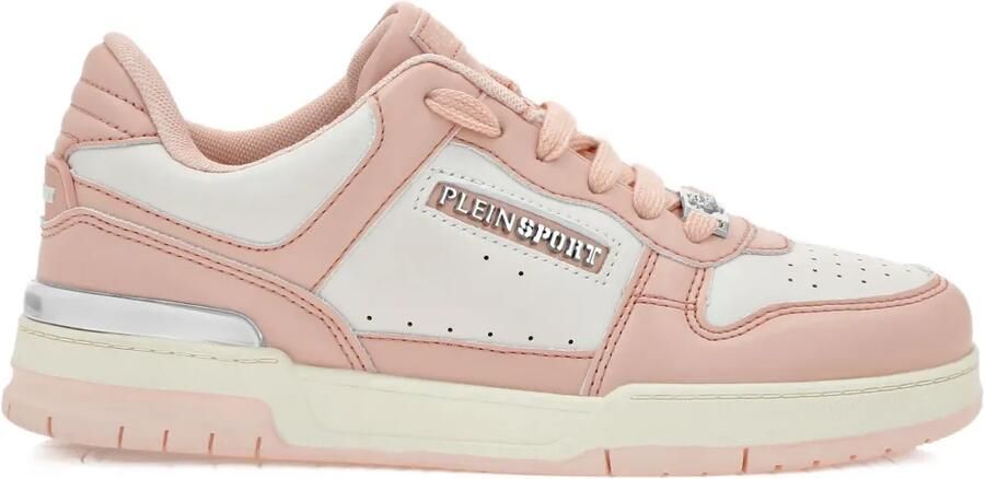 Plein Sport Viper II Core leren sneakers met vlakken Roze
