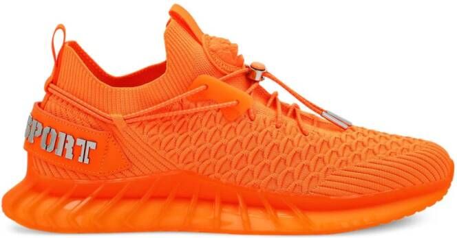 Plein Sport Runner sneakers met logoplakkaat Oranje
