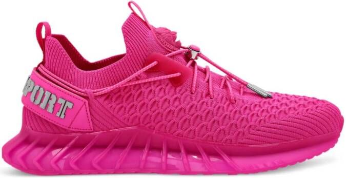 Plein Sport Runner sneakers met logoplakkaat Roze