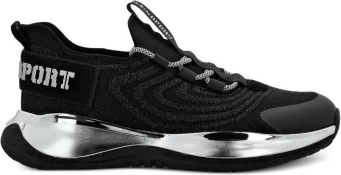 Plein Sport Runner sneakers met logoplakkaat Zwart