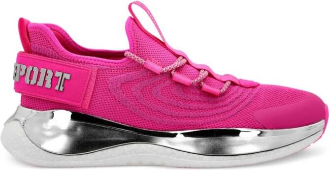 Plein Sport Runner sneakers met logoplakkaat Roze