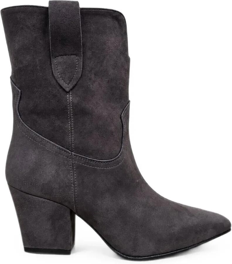 Poche Paris Čizme pointed-toe suede cowboy boots Grijs