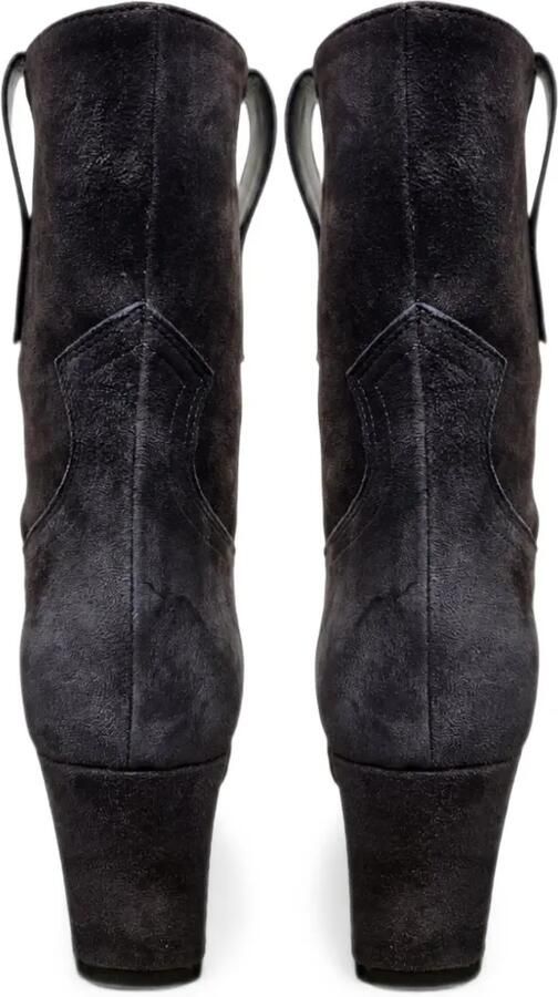 Poche Paris Čizme pointed-toe suede cowboy boots Grijs - Foto 4