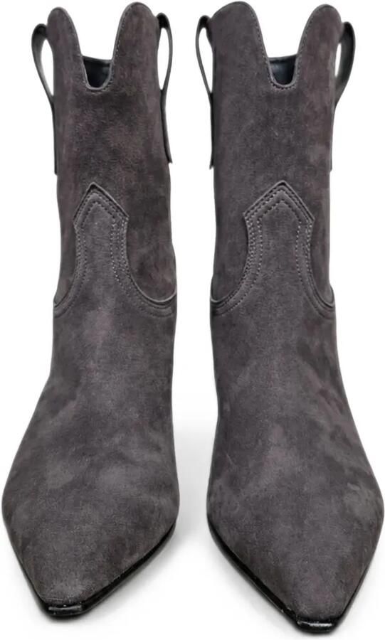 Poche Paris Čizme pointed-toe suede cowboy boots Grijs - Foto 3