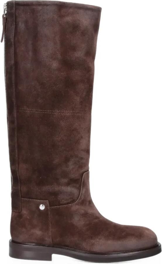 POEVE Eve leather rear-zip boots Bruin