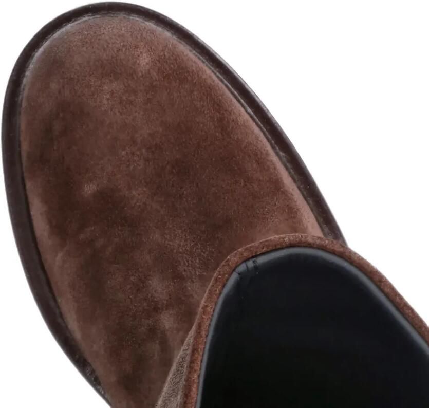 POEVE Eve leather rear-zip boots Bruin - Foto 2