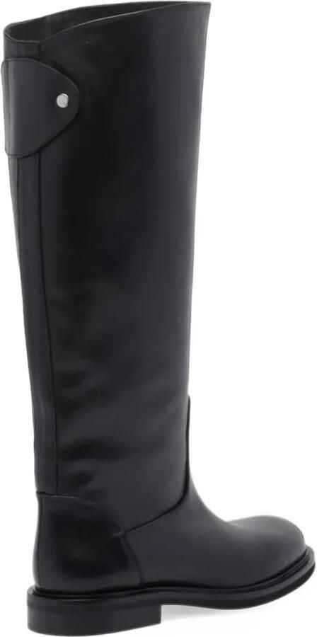 POEVE Eve snap-button flap knee-high boots Zwart - Foto 2