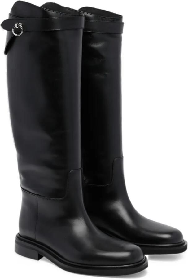 POEVE Fibi buckle-strap knee-high boots Zwart - Foto 2