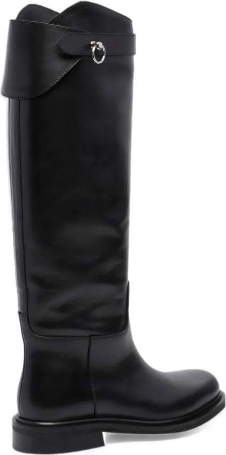 POEVE Fibi buckle-strap knee-high boots Zwart - Foto 3