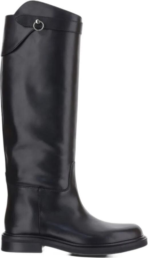 POEVE knee-high leather boots Zwart