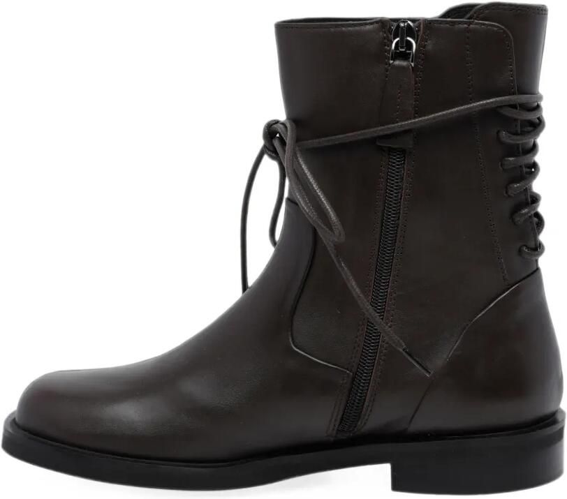 POEVE lace-up leather ankle boots Bruin - Foto 2