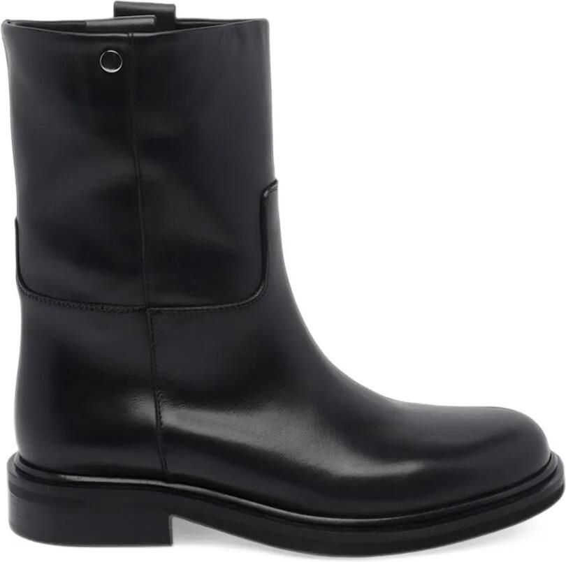 POEVE Liva stud-detail leather boots Zwart