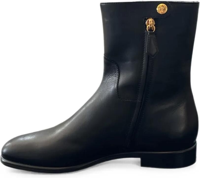 Pollini Enkellaarzen met logoplakkaat Zwart