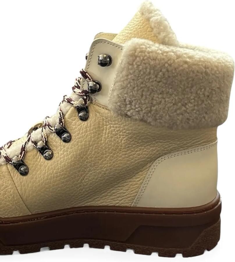 Pollini Ice Cracker leren enkellaarzen met lammy afwerking Beige - Foto 2