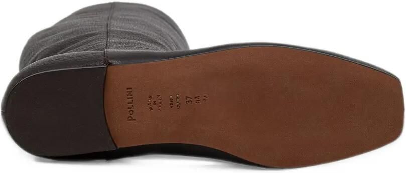 Pollini leather square-toe boots Zwart - Foto 3