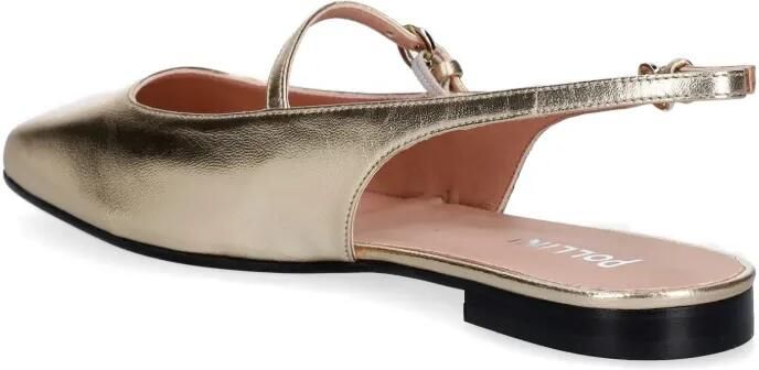 Pollini Metallic slingback ballerina's Goud - Foto 3