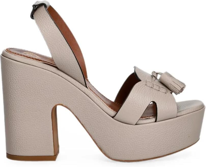 Pollini Sandalen met kwastje en hak Grijs