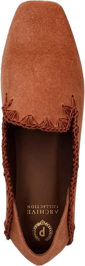 Pollini Sienna loafers met stiksels Bruin - Foto 4