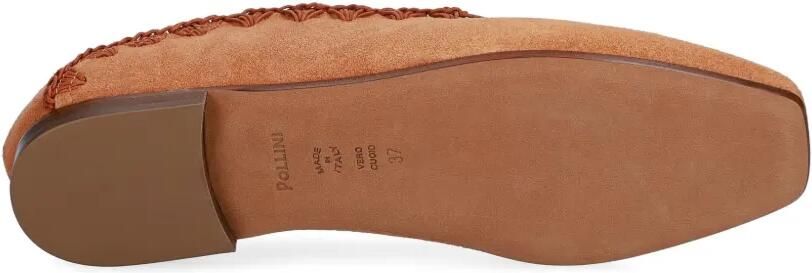 Pollini Sienna loafers met stiksels Bruin - Foto 5