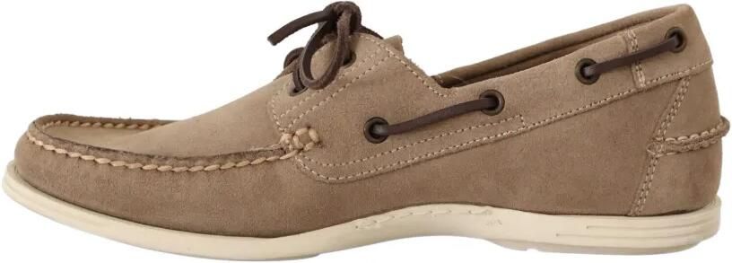 Pollini Suède loafers met veters Beige - Foto 4