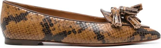 Polo Ralph Lauren Ashtyn loafers met pythonprint Bruin